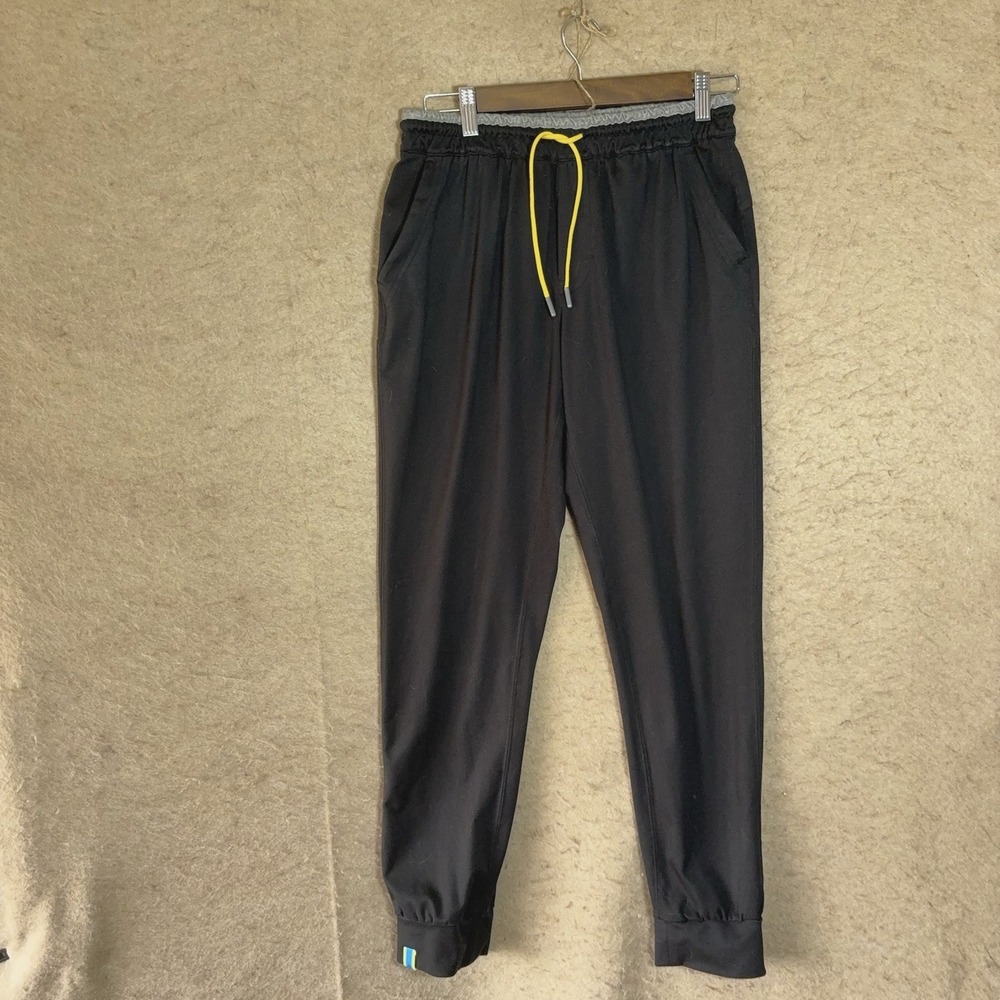 Chubbies Movementum Jogger Pants Mens Sz S Obsidians Black Drawstring Pockets